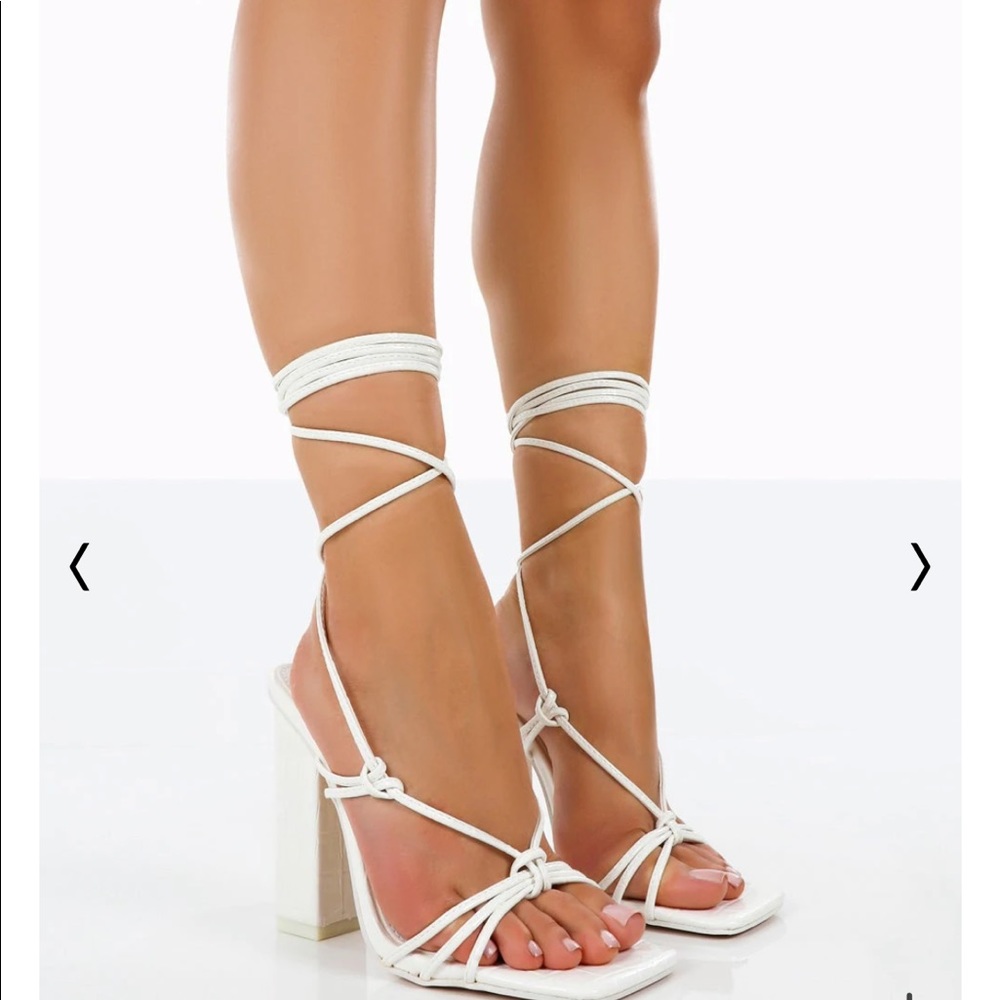 BRAND NEW PUBLIC DESIRE HEELS WHITE